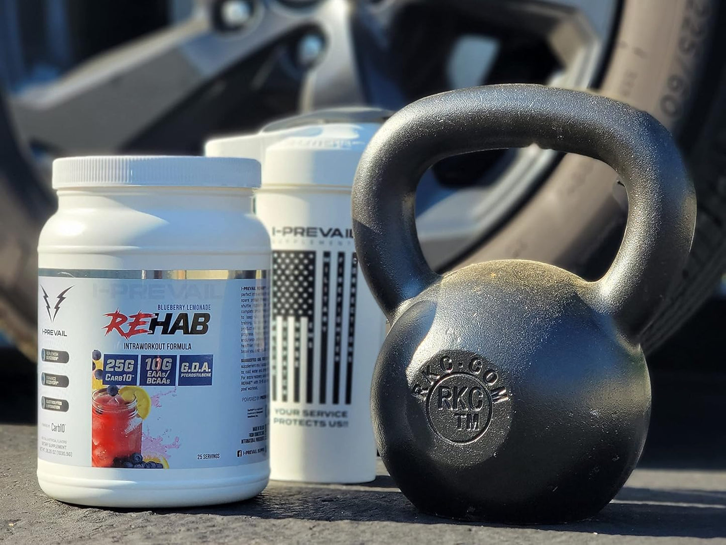 I-Prevail Supplements Rehab High Performance Intraworkout Formula with 10g BCAA & EAA - Carb10 for Enhanced Recovery & Hydration - Keto Friendly - Blueberry Lemonade Flavor - 25 Servings