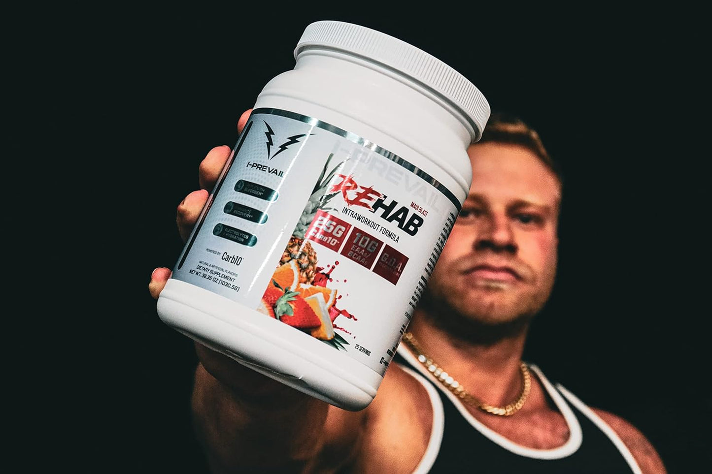 I-Prevail Supplements Rehab High Performance Intraworkout Formula with 10g BCAA & EAA - Carb10 for Enhanced Recovery & Hydration - Keto Friendly - Blueberry Lemonade Flavor - 25 Servings