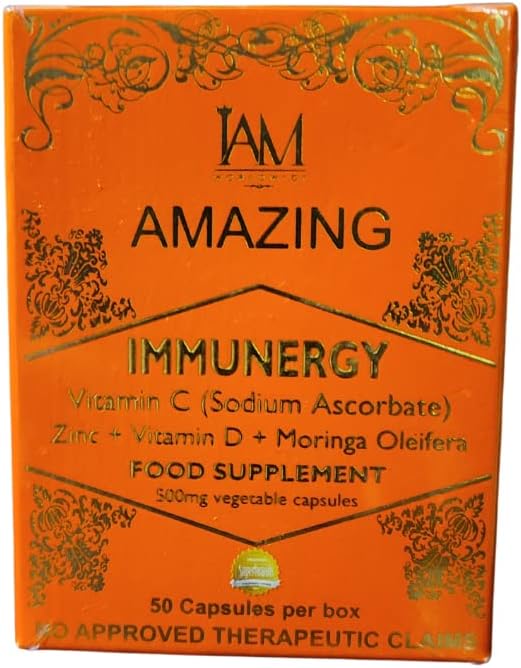IAM WORLDWIDE Amazing Pure Organic Capsules with IMMUNERGY Vitamin C - Boost Your Immune System Today
