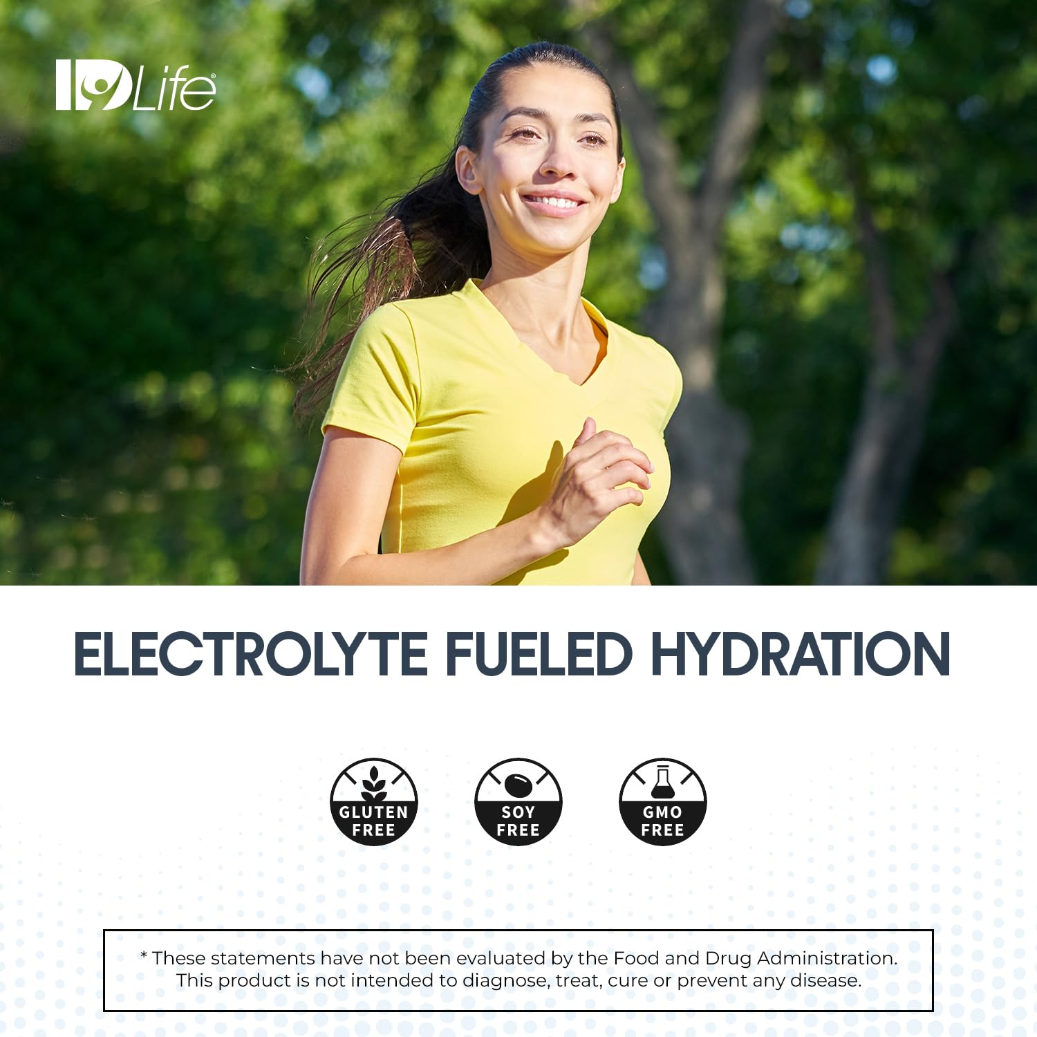 IDLife Lemon Lime Hydrate Drink Powder - Electrolyte-Rich Hydration with Vitamins, MCTs, and Minerals - 15 Sticks