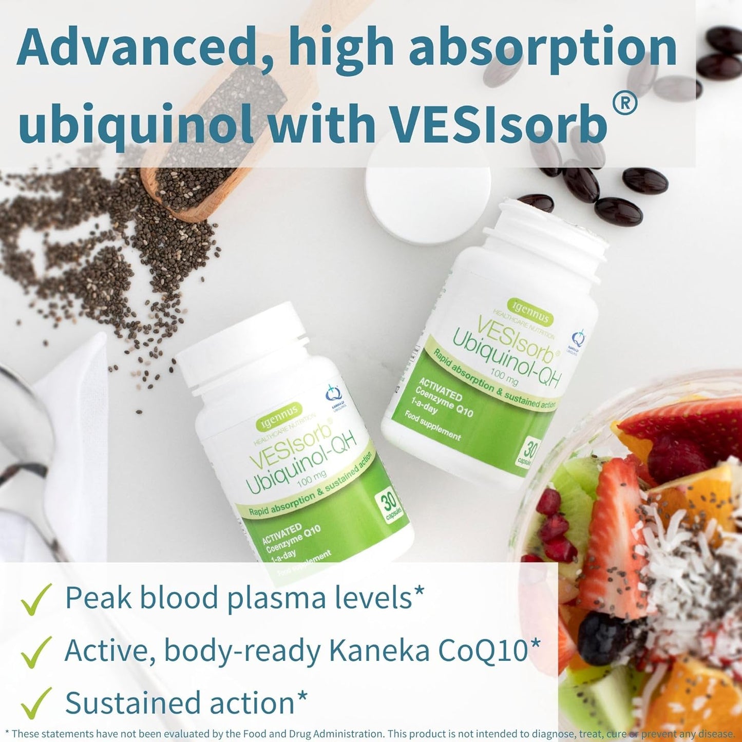 Igennus Healthcare Nutrition VESIsorb Ubiquinol-QH and Zinc Complex Bundle for Fertility - CoQ10 and Zinc Supplement