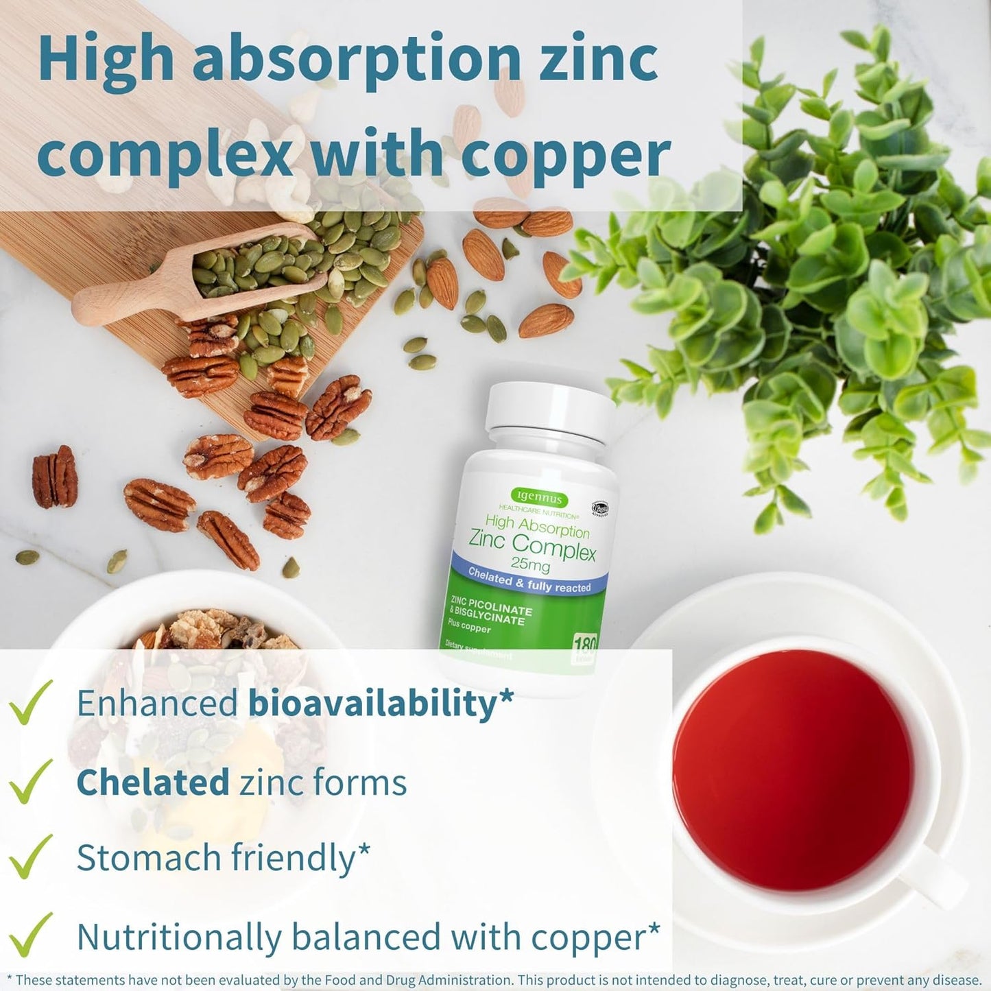 Igennus Healthcare Nutrition VESIsorb Ubiquinol-QH and Zinc Complex Bundle for Fertility - CoQ10 and Zinc Supplement