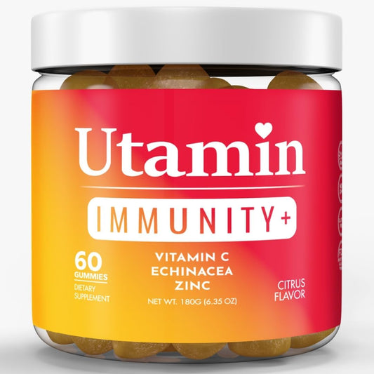 Immune-Boosting Utamin Gummies with Vitamin C, Echinacea, and Zinc - 60 Count