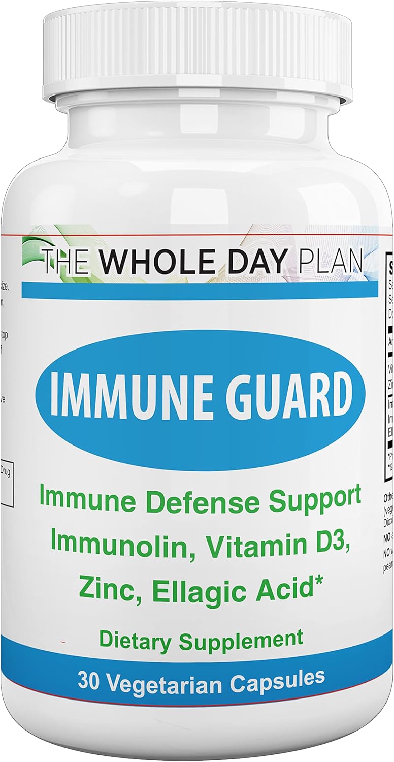 Immune Guard Natural Immunity Booster with Vitamind D3, Zinc, Immunolin, and Ellagic Acid - 30 Capsules