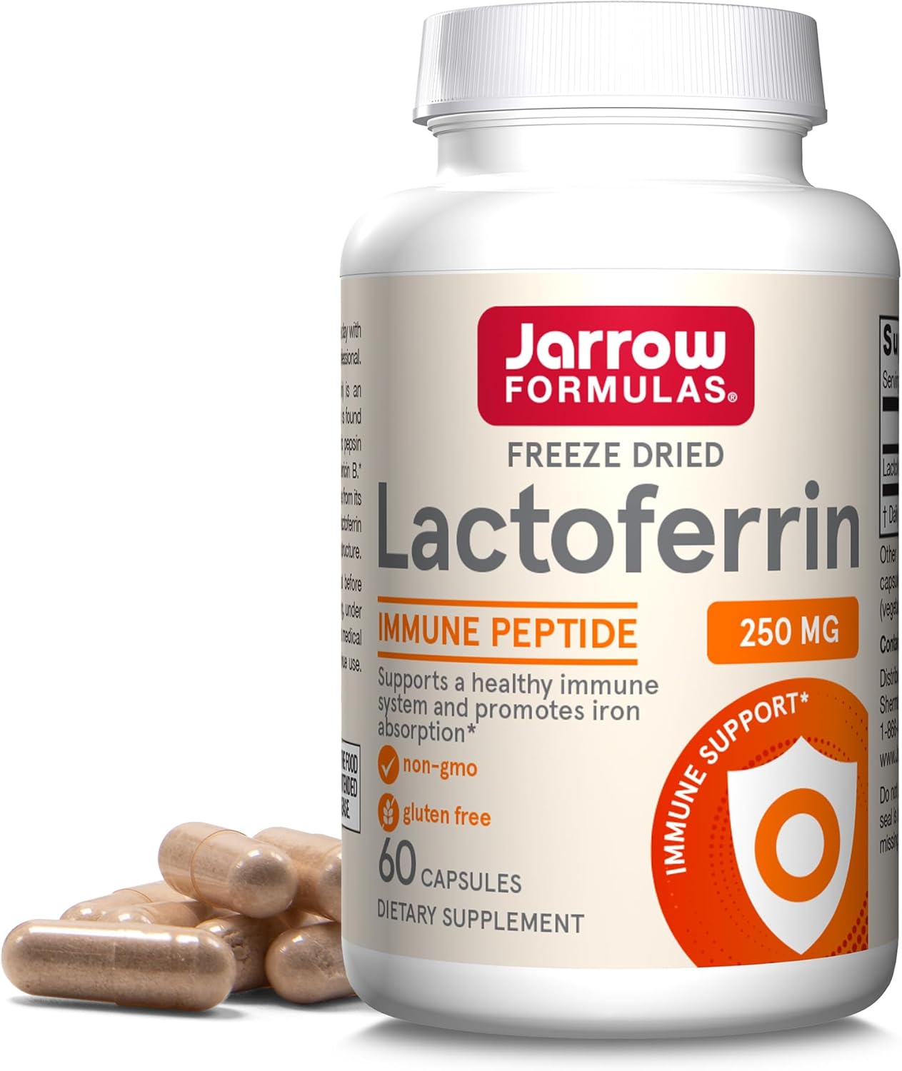 Immune Support Combo: Jarrow Formulas Lactoferrin 250mg + RepHresh Pro-B Probiotic 30 Capsules for Women
