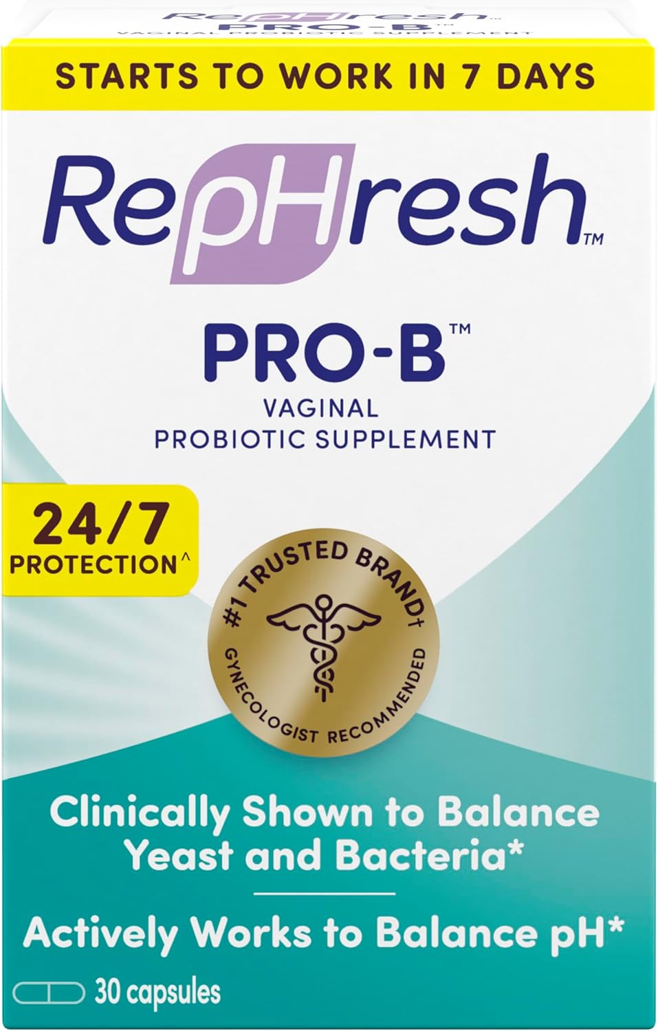 Immune Support Combo: Jarrow Formulas Lactoferrin 250mg + RepHresh Pro-B Probiotic 30 Capsules for Women