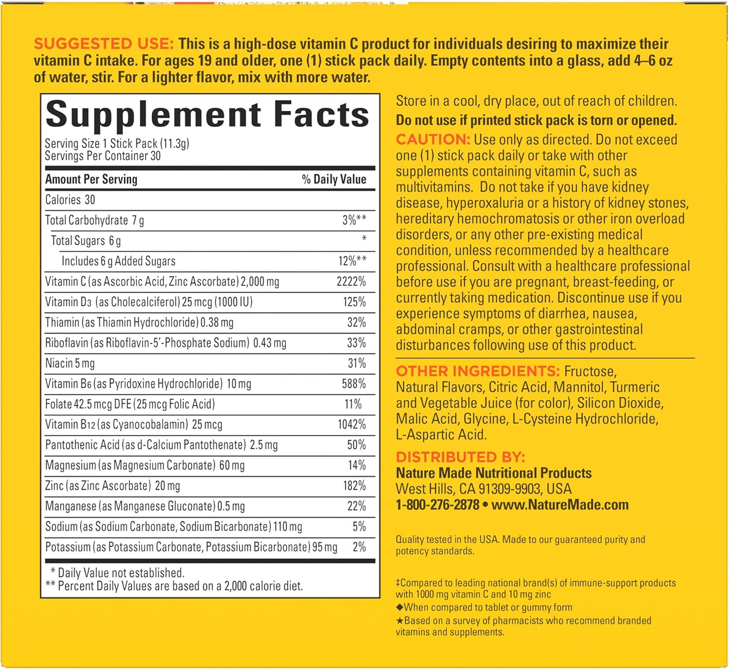 ImmuneMAX Fizzy Drink Mix with Vitamin C, D, Zinc Supplement - 30 Stick Packs