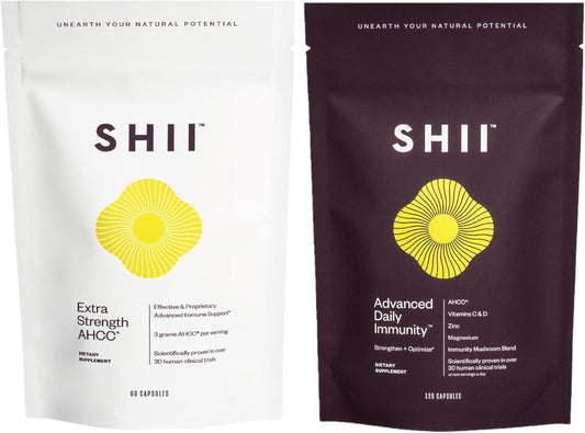 Immunity Boosting AHCC Mushroom Supplement with Vitamin D3, C, and Zinc - Vegan and Gluten-Free
