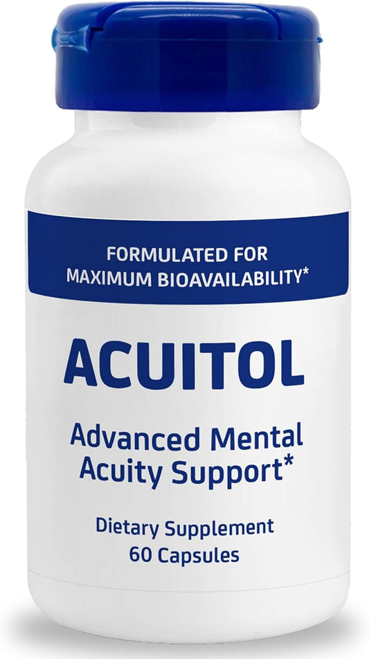 Immunocorp Acuitol Brain Supplement with Vitamin B6 and B12 for Memory, Focus, and Cognitive Support - 60 Capsules