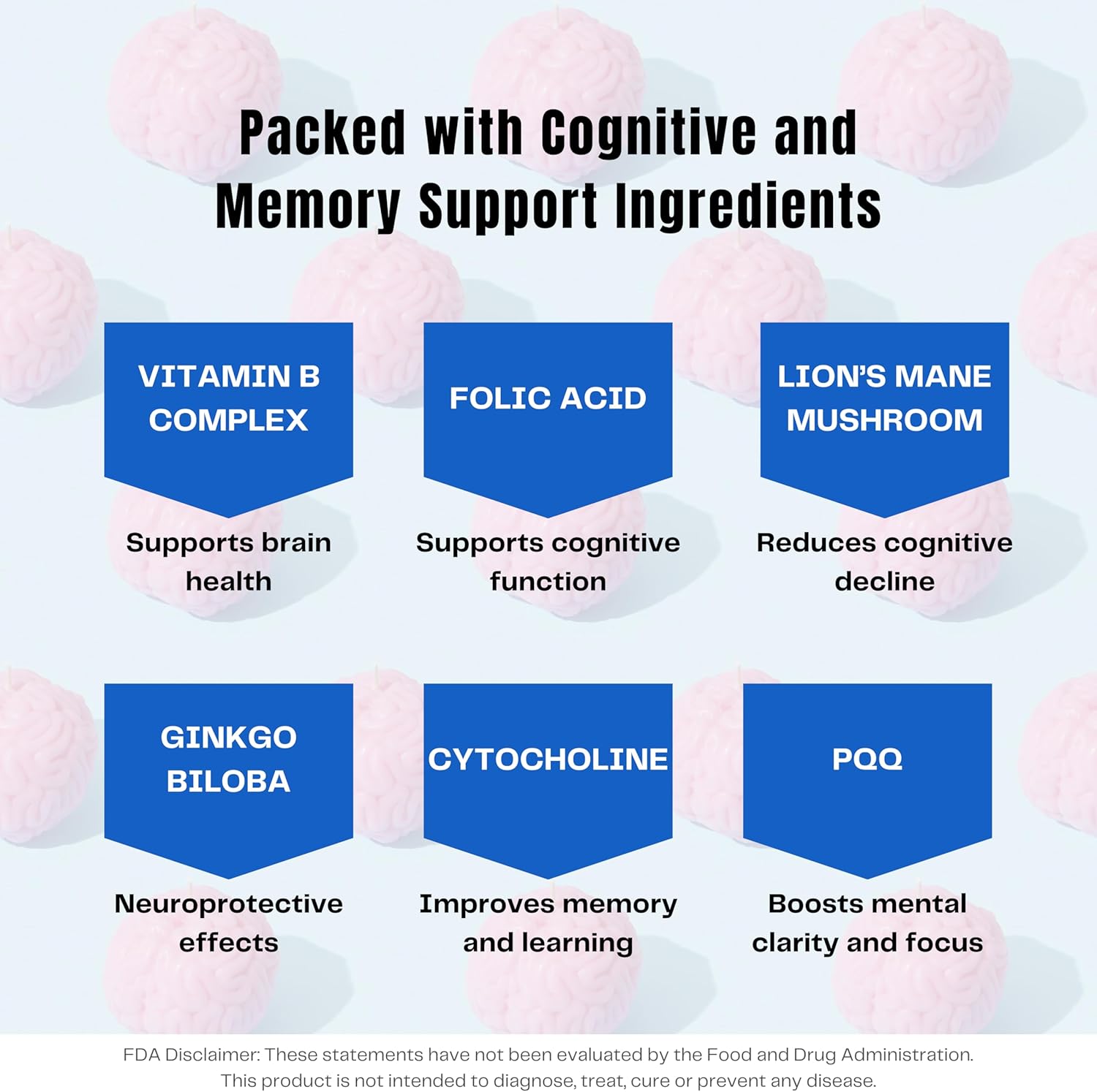 Immunocorp Acuitol Brain Supplement with Vitamin B6 and B12 for Memory, Focus, and Cognitive Support - 60 Capsules