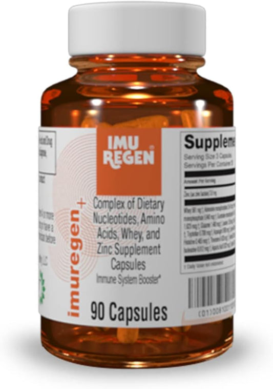Imuregen Caplets: Boost Immunity with 5 Dietary Nucleotides, 118 Oligopeptides, and 17 Amino Acids