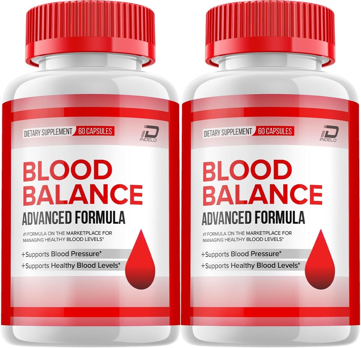 Indelo Blood Balance Capsules - Natural Formula for Healthy Levels (2 Pack, 120 Capsules)