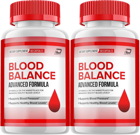Indelo Blood Balance Capsules - Natural Formula for Healthy Levels (2 Pack, 120 Capsules)