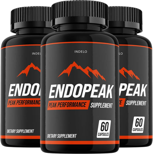 Indelo EndoPeak Performance Supplements for Men (3 Pack, 180 Capsules) - Advanced Endo Peak Performance Formula with EndoPeek Reviews
