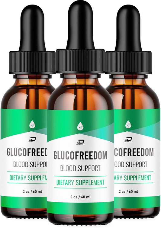 Indelo GlucoFreedom Drops - Advanced Support Formula Supplement for Maximum Strength (3 Pack)