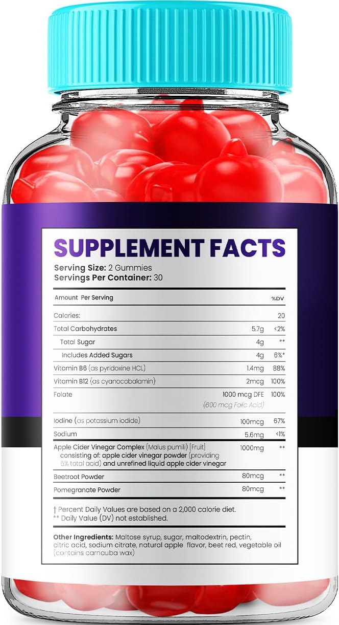 Indelo Keto Accel ACV Gummies - Advanced Weight Management B12 Formula - 1000mg (3 Pack - 180 Gummies)