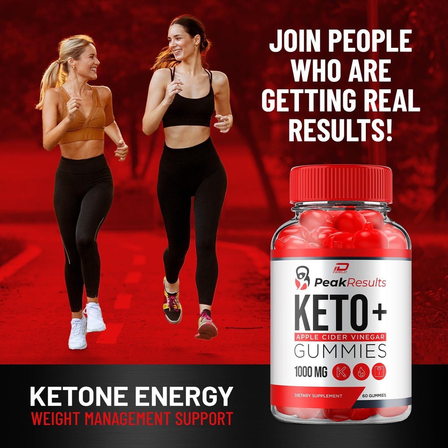 Indelo Peak Results Keto ACV Gummies - Apple Cider Vinegar 1000MG with Vitamin B12, 5 Pack - 300 Gummies, Reviews & Benefits