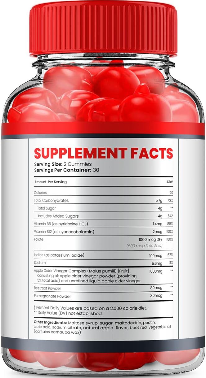 Indelo Peak Results Keto ACV Gummies - Apple Cider Vinegar 1000MG with Vitamin B12, 5 Pack - 300 Gummies, Reviews & Benefits
