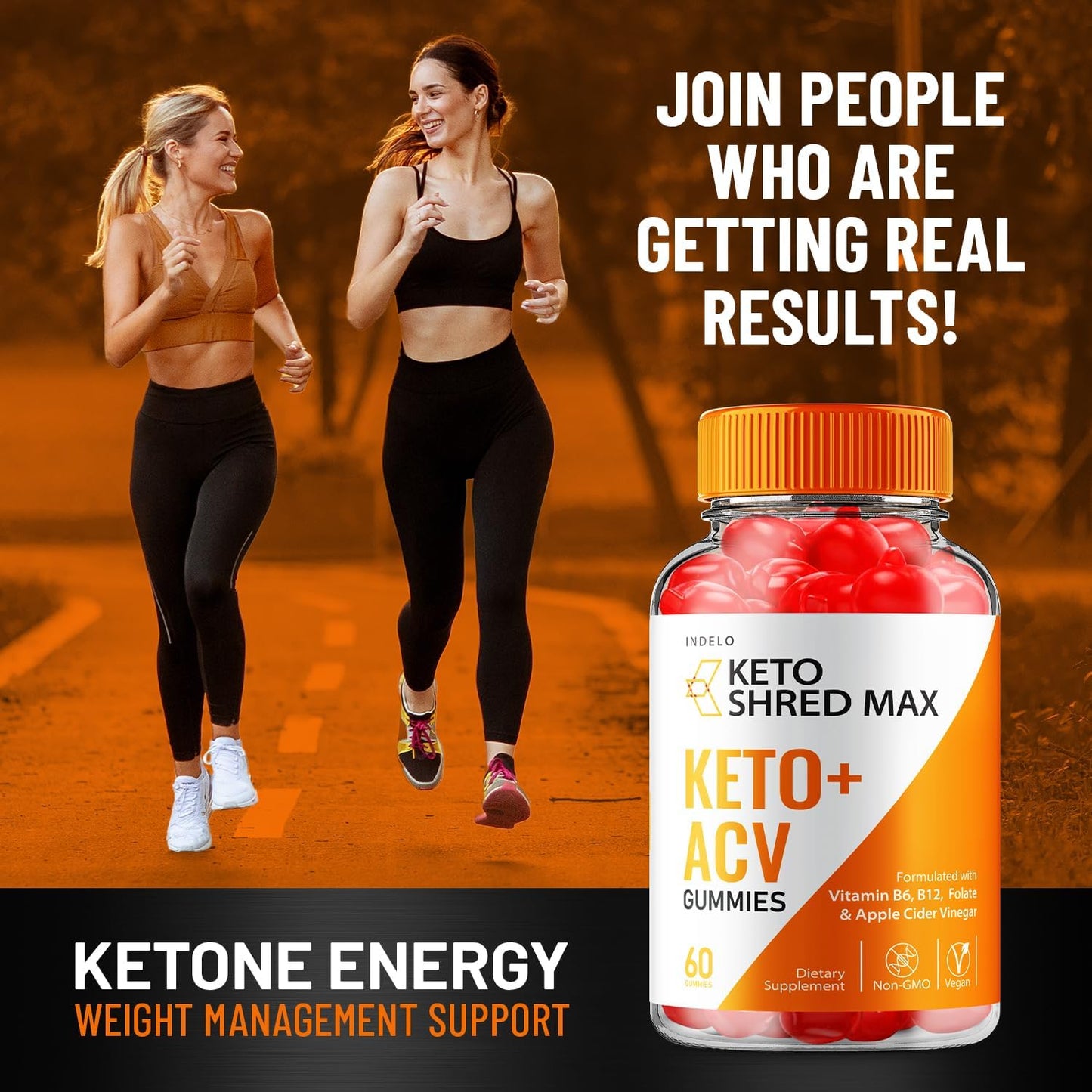 Indelo Shred Max Keto ACV Gummies - Reviews, Weight Management Formula with B12 - 60 Gummies
