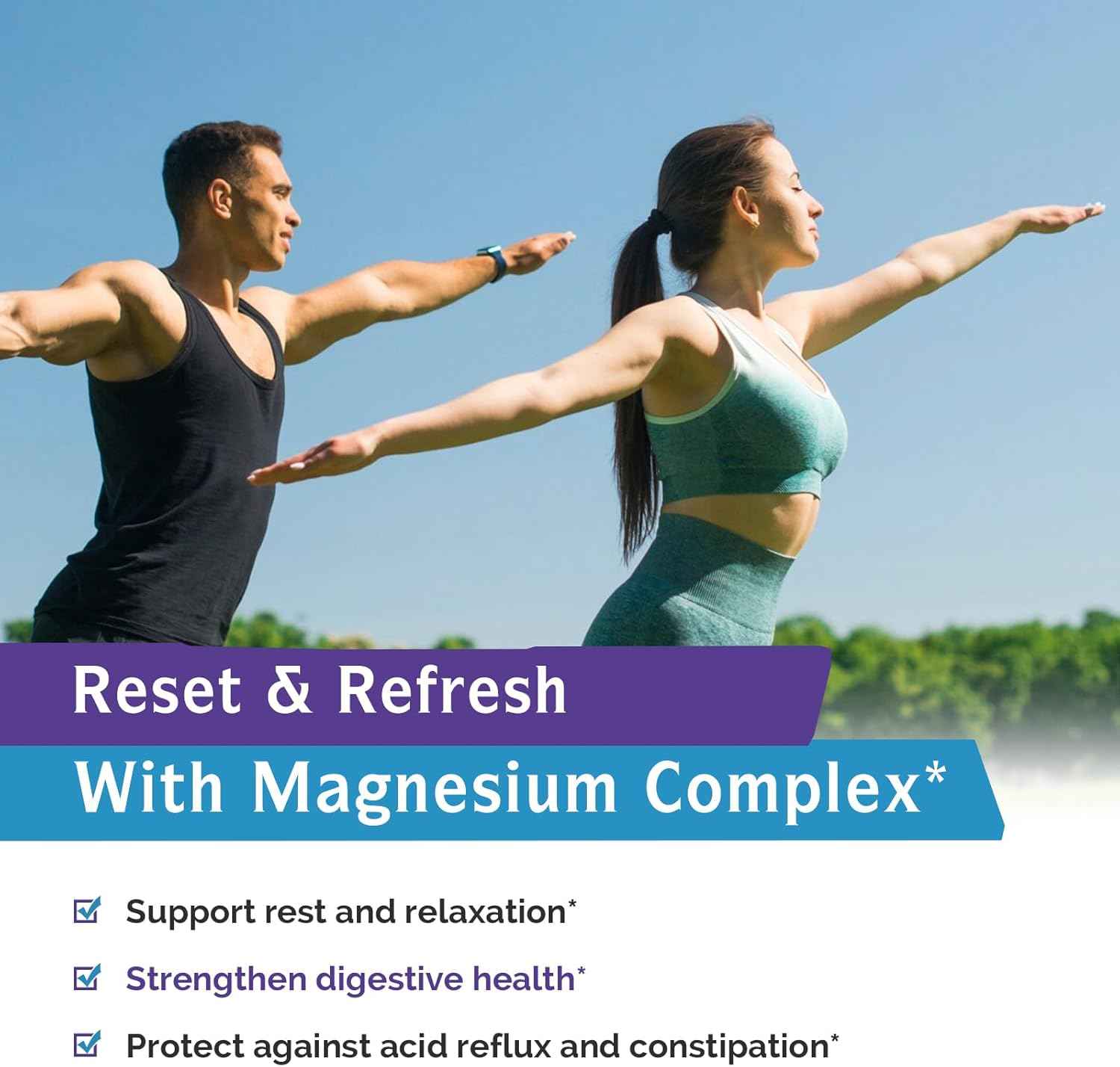Innate Vitality Magnesium Complex 6-in-1, 1160mg Per Serving, Rest & Digestion, Magnesium Glycinate & Citrate, High Absorption, 120 Vegan Capsules
