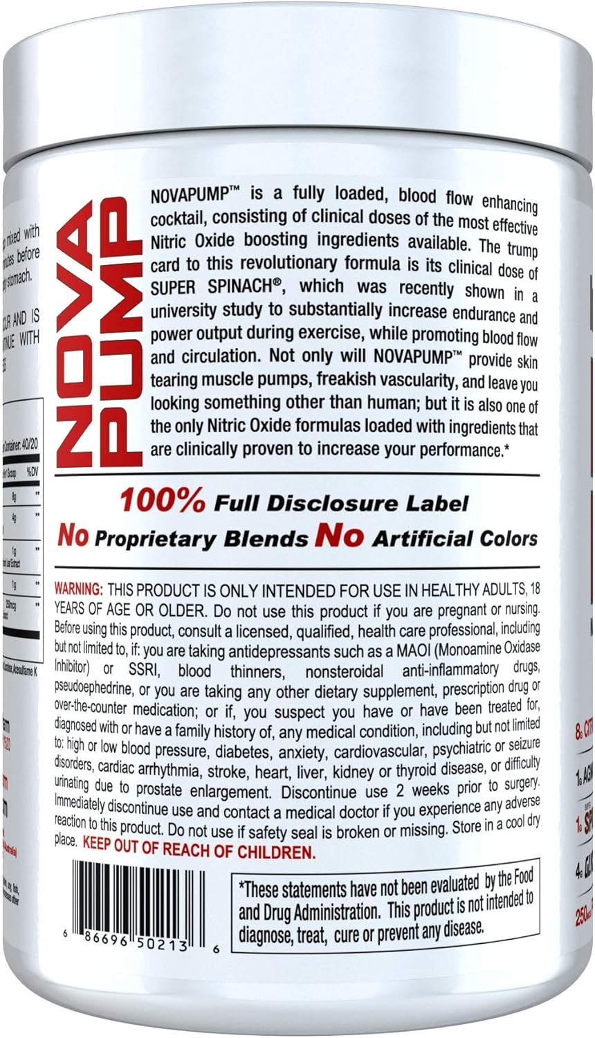 InnovaPharm NOVAPUMP Unicorn Candy Flavor Pre-Workout Supplement - 11.2 Ounces