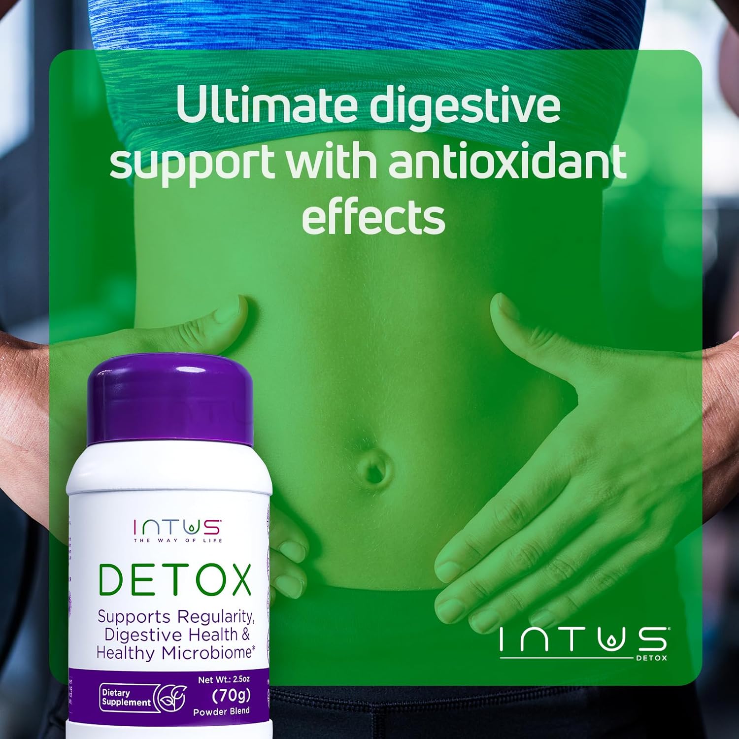 Intus Detox: Colon Cleanse & Liver Detox Herbal Supplement for Gut Health, Constipation, Digestion - 2.5 oz