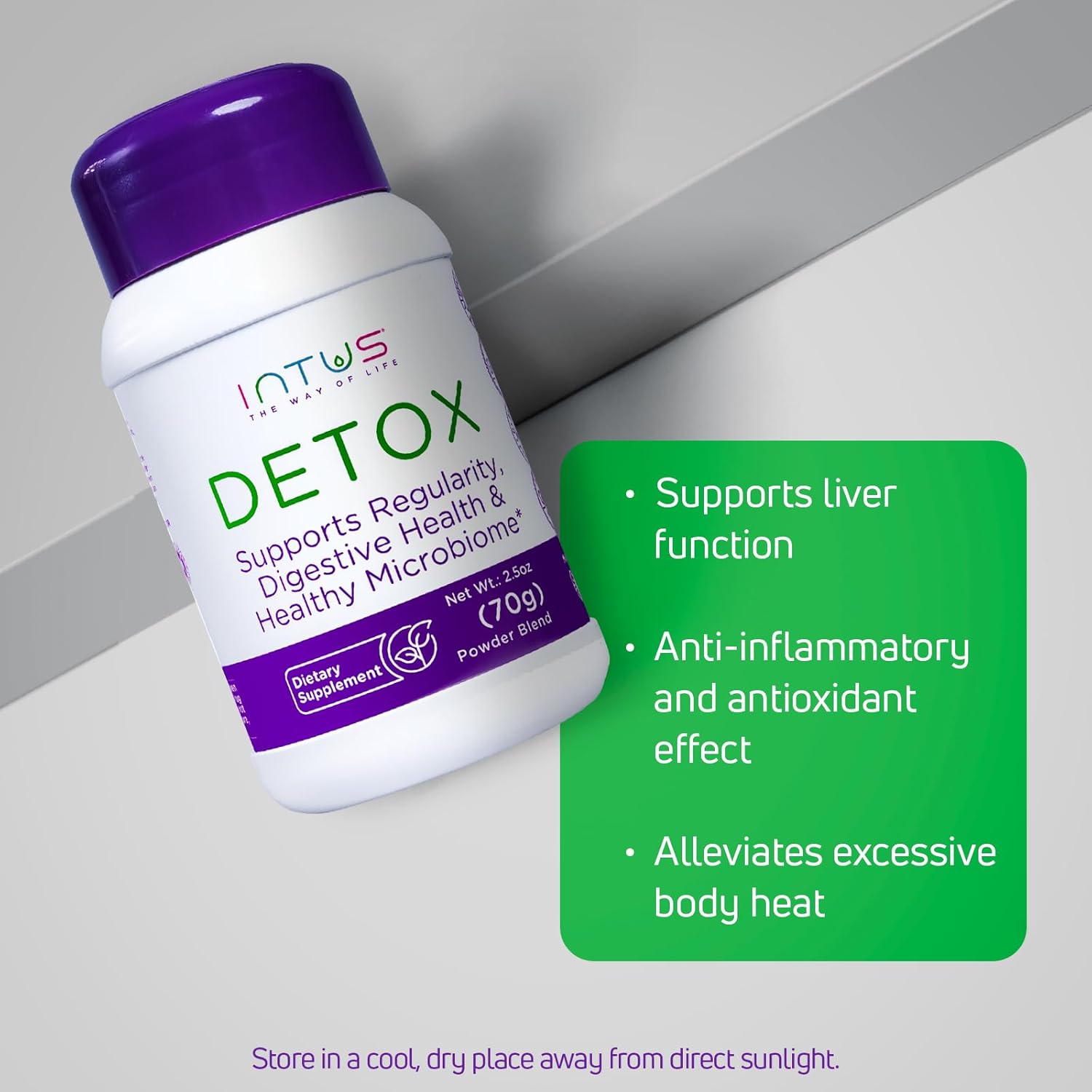 Intus Detox: Colon Cleanse & Liver Detox Herbal Supplement for Gut Health, Constipation, Digestion - 2.5 oz