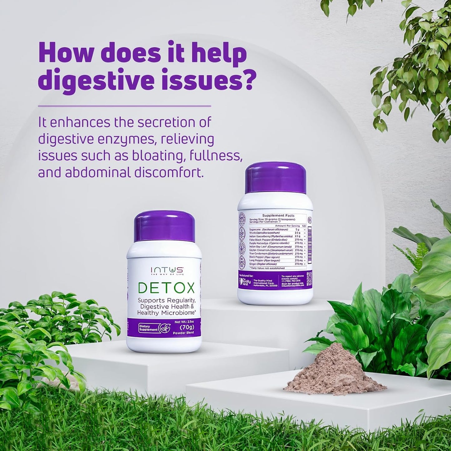 Intus Detox: Colon Cleanse & Liver Detox Herbal Supplement for Gut Health, Constipation, Digestion - 2.5 oz