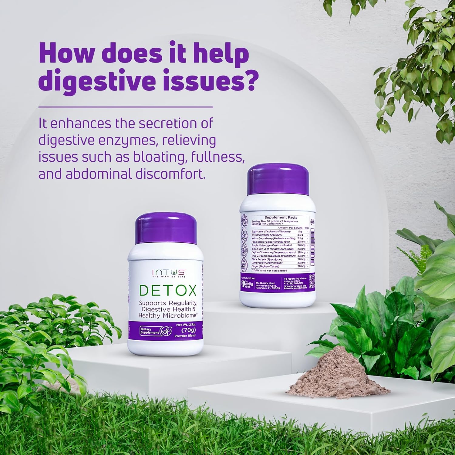 Intus Detox: Colon Cleanse & Liver Detox Herbal Supplement for Gut Health, Constipation, Digestion - 2.5 oz