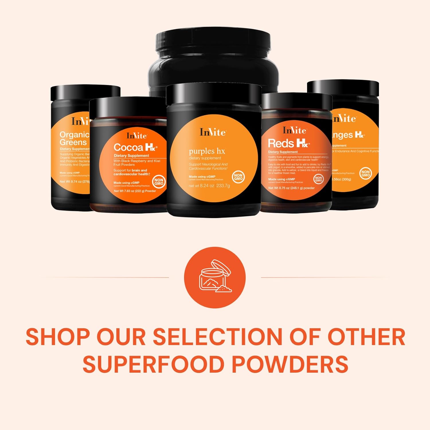 Invite Health Purples Hx® Superfood Powder Supplement with Berries, Purple Carrots, Beet Roots & Probiotics - 2-Pack of 30 Servings