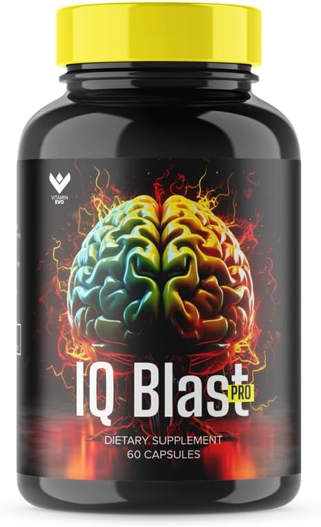 IQ Blast Pro Nootropic Supplement - Brain Booster Capsules for Cognitive Function - 300 Ct - 5 Pack