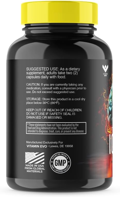 IQ Blast Pro Nootropic Supplement - Brain Booster Capsules for Cognitive Function - 300 Ct - 5 Pack