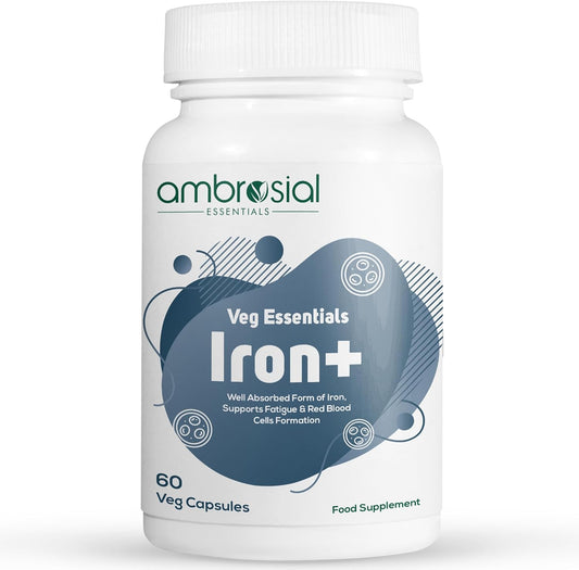 Iron+ 25mg Supplement - 60 Capsules - Boost Energy and Immune Support