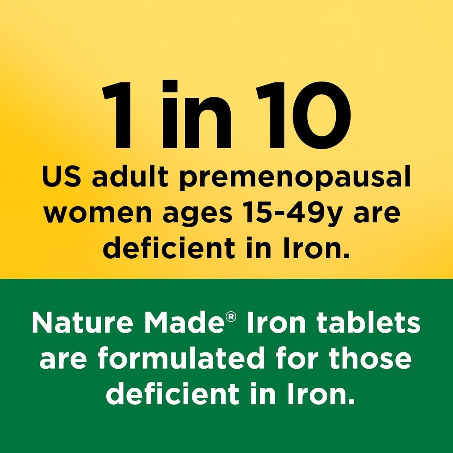 Iron 65 mg (325mg Ferrous Sulfate) Tablets - 180 Count for Iron Deficiency, Energy Support, Non-GMO