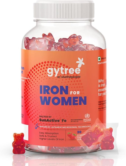 Iron Gummies for Women with SunActive Fe Formula - 30 Count, Pregnancy Safe
