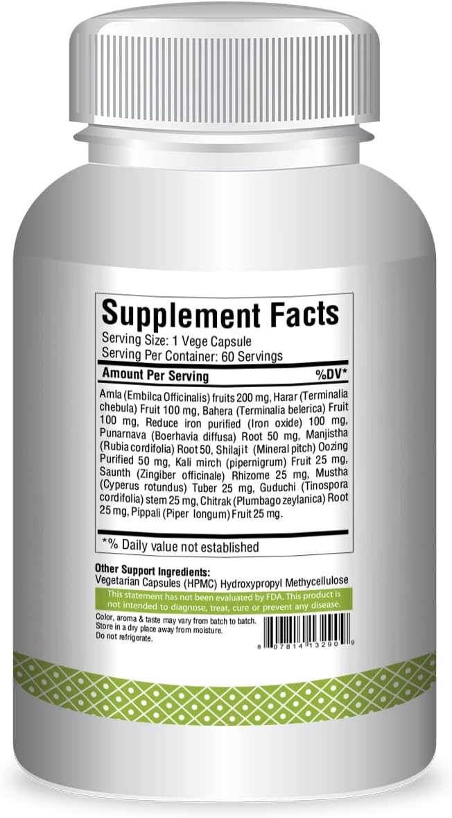Iron Plus Capsules - Herbal Supplement to Boost Iron Levels - 60 Capsules