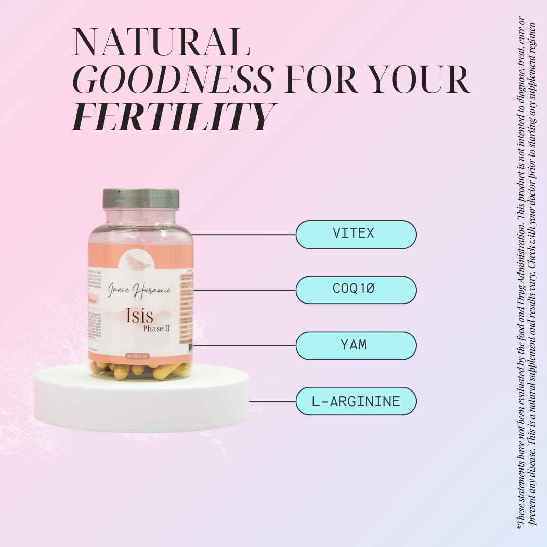 Isis Phase 2 – Conception | Natural PCOS Dietary Supplement with Vitamin B6 Helps Regulate hormonal Activity to Support Conception, luteal Phase and Menstrual Cycle | 60 Capsules