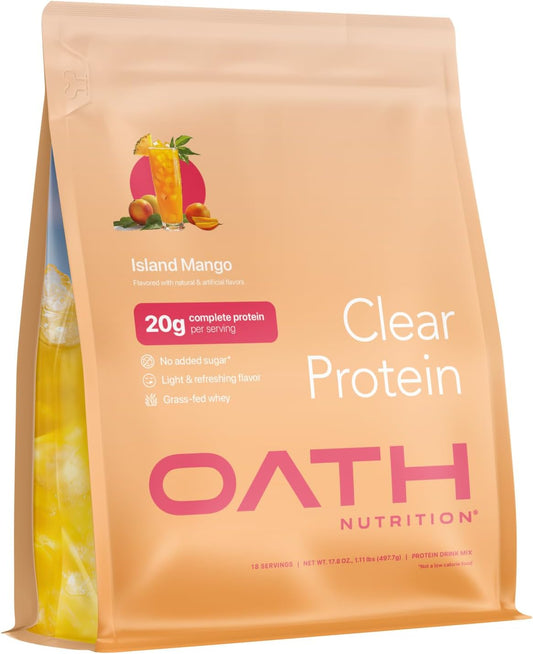 Island Mango Clear Whey Protein Powder - 18 Servings by OATH NUTRITION
