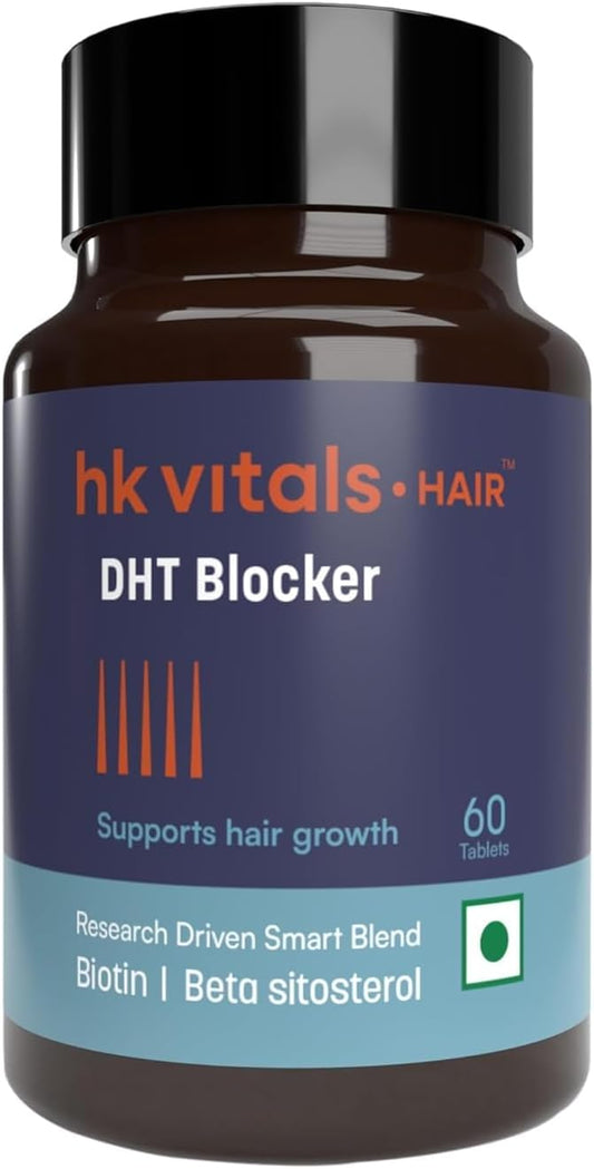 Itals DHT Blocker with Biotin and Stinging Nettle (60 Tablets) for Hair Fall Reduction and Growth Stimulation