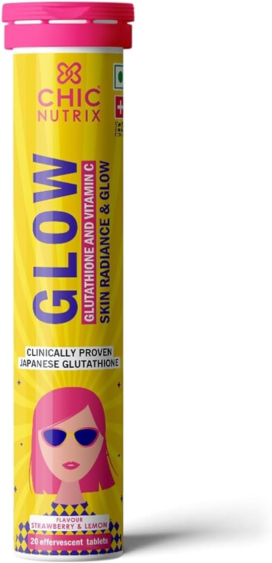 Japanese Glutathione & Vitamin C Effervescent Tablets for Clear, Glowing Skin - 20 Tablets, Sugar-Free Strawberry-Lemon Flavor