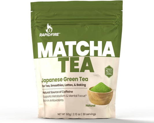 Japanese Matcha Tea: Boost Metabolism, Enhance Mental Clarity, Antioxidant-Rich, Natural Caffeine, 30 Servings