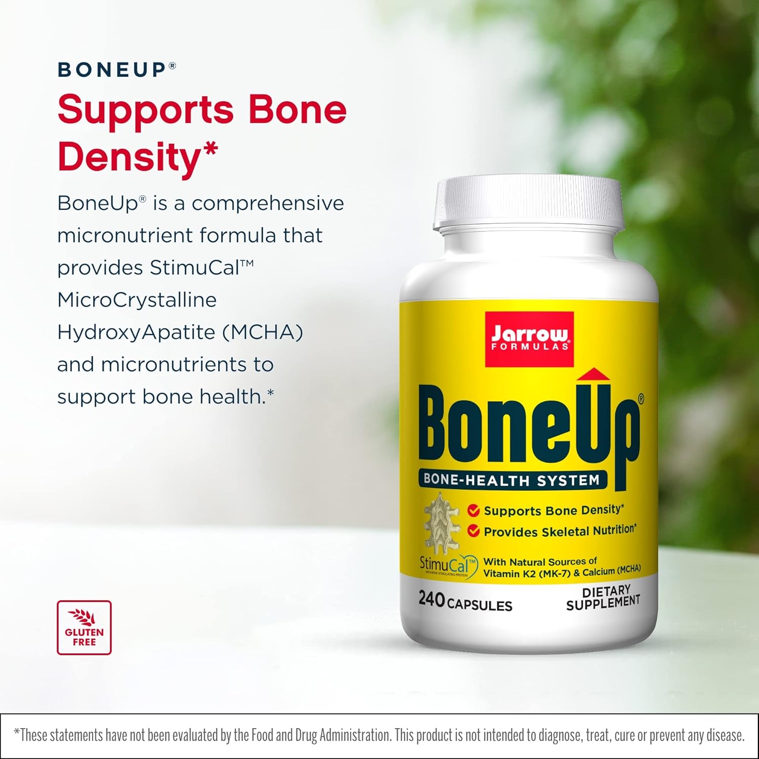 Jarrow Formulas BoneUp - 2 Packs of 240 Capsules - Micronutrient Formula for Bone Health with Vitamin D3, K2, and Calcium - 240 Servings