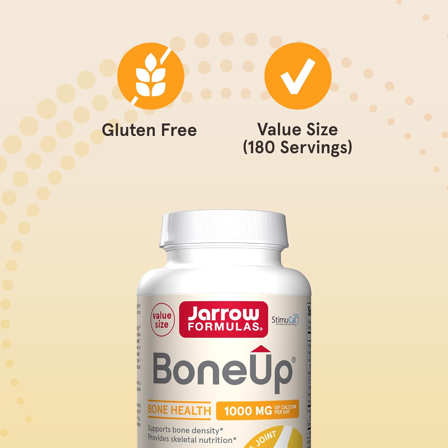 Jarrow Formulas BoneUp Capsules for Bone Health with Vitamin D3, K2, and Calcium - 360 Capsules, Pack of 12 - Supports Bone Density and Skeletal Nutrition - Up to 60 Day Supply