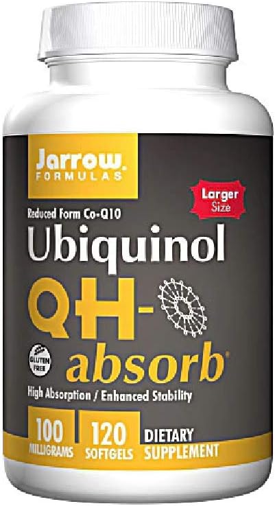 Jarrow Formulas Ubiquinol Qh-Absorb 100mg 120 Gel Capsules Pack of 3 - Health Beauty