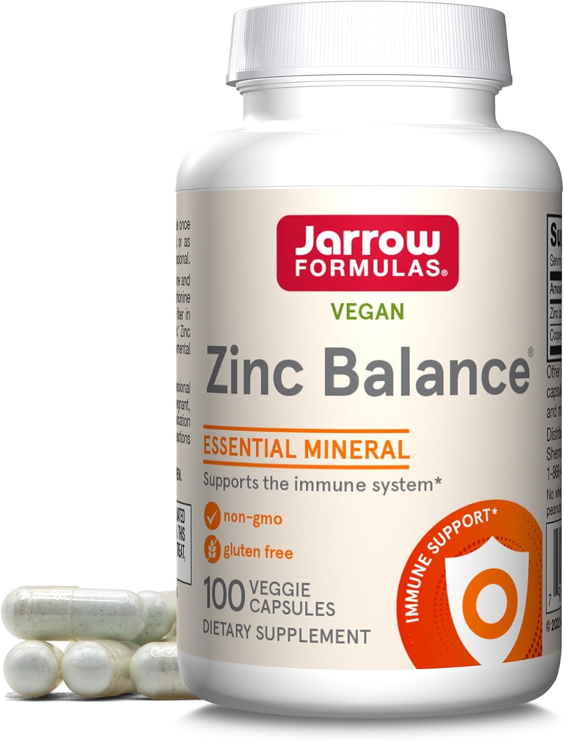 Jarrow Formulas Vitamin K2 MK-7 90 mcg with Zinc Balance 15 mg - 100 Servings (Veggie Caps) - Includes Copper for Enhanced Absorption