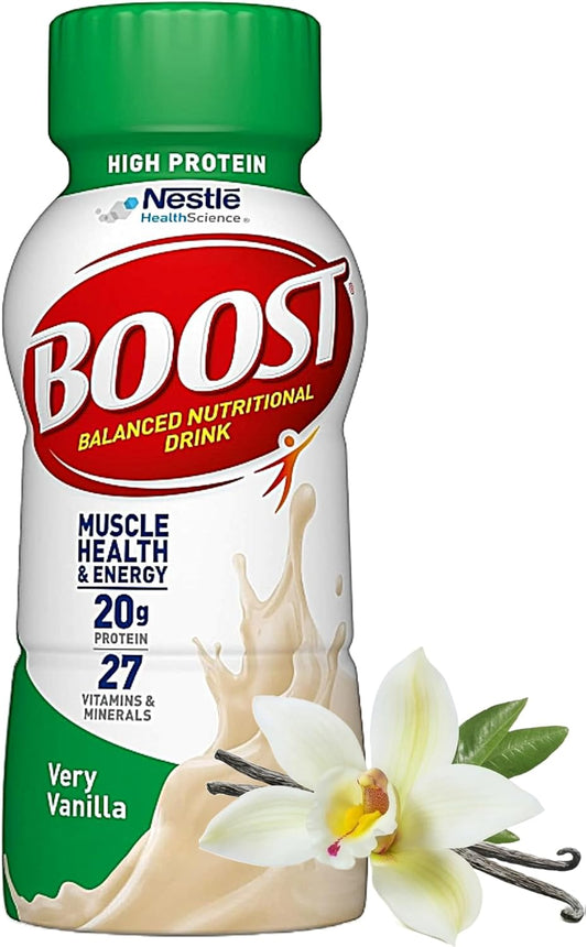 JÁCLER Boost Very Vanilla 20g Protein Shake - 12 Pack, High Protein Shake