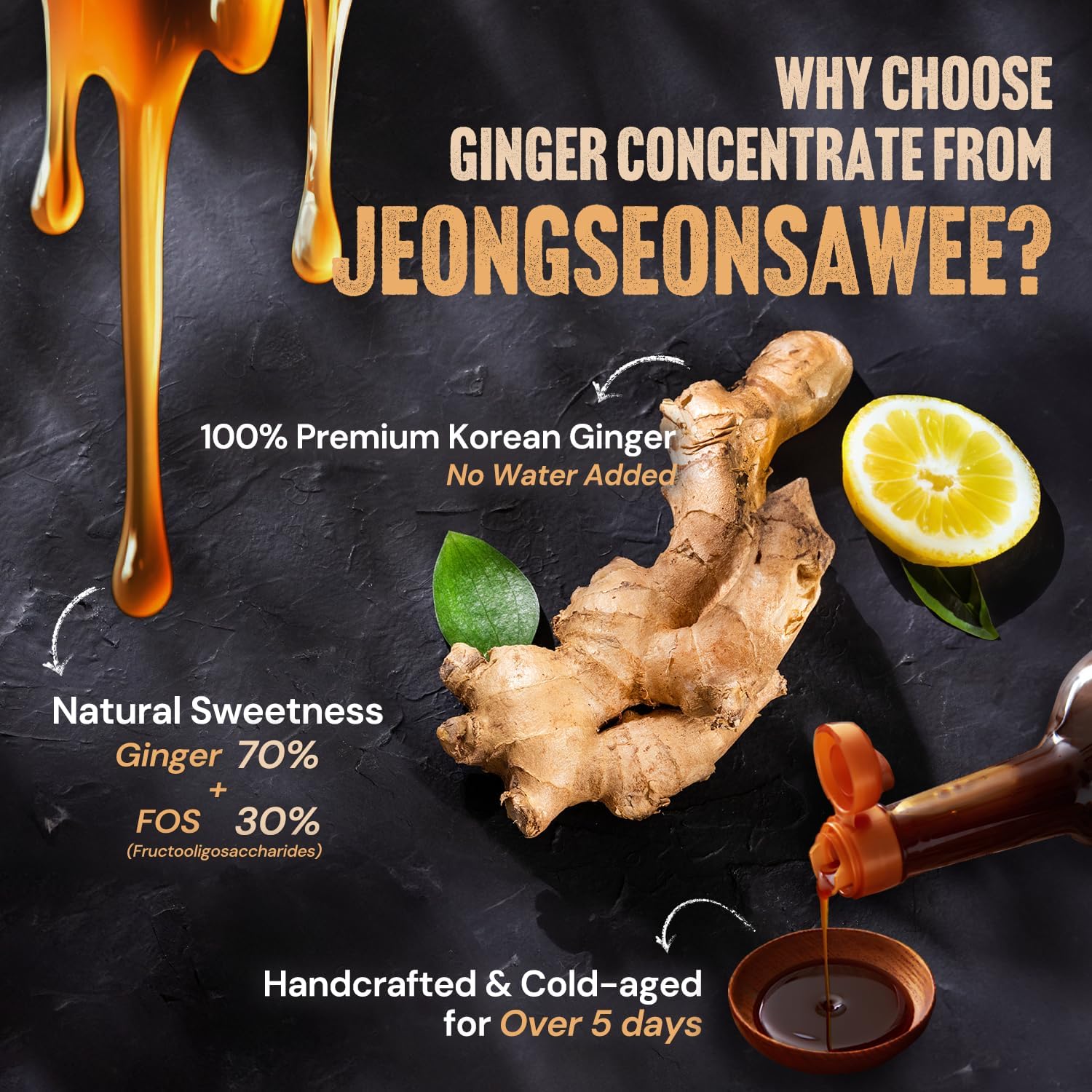 JEONGSEONSAWEE Korean Ginger Extract Concentrate Supplement, 420g