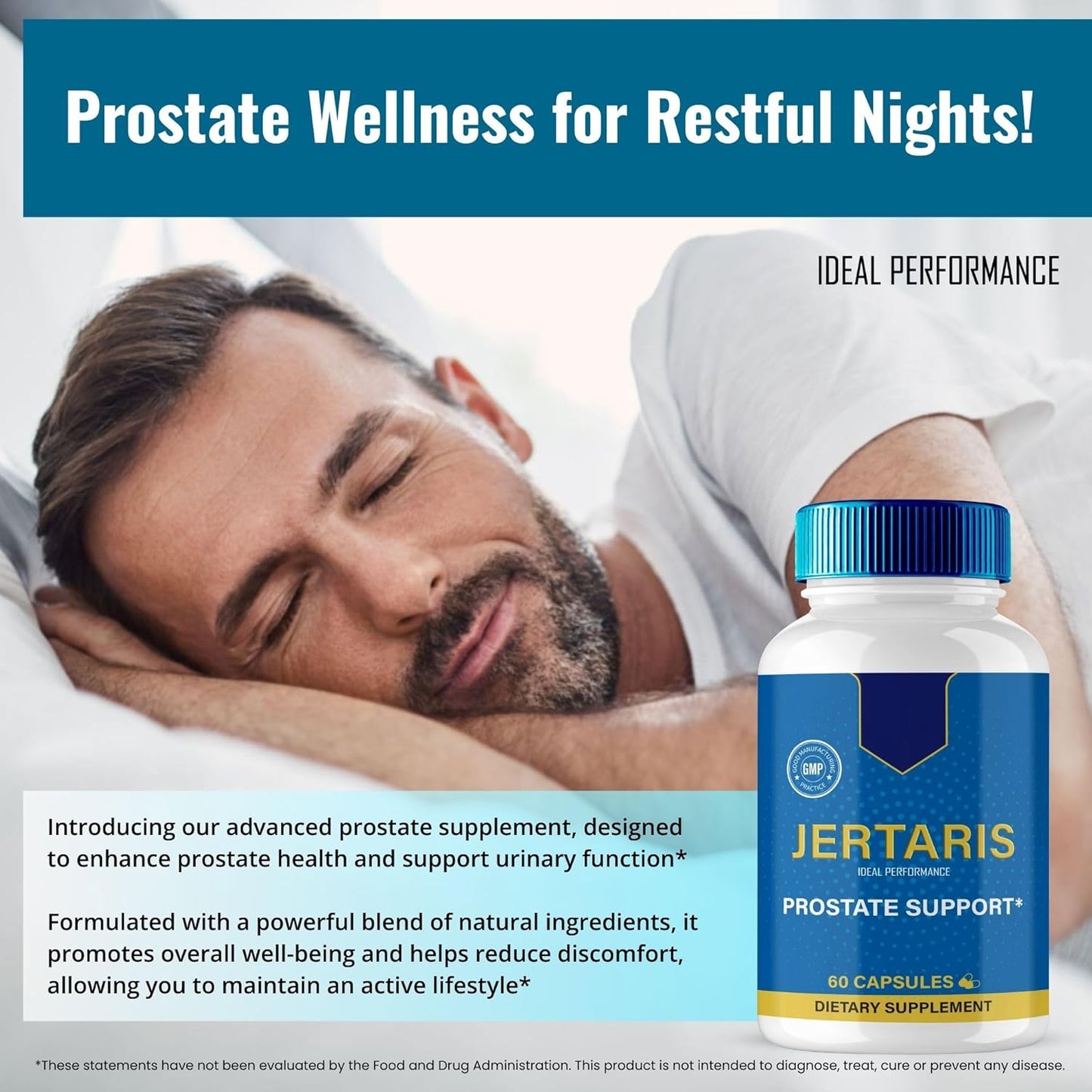 Jertaris Prostate Health Supplement Capsules - Extra Strength Formula for Optimal Performance (5 Pack)