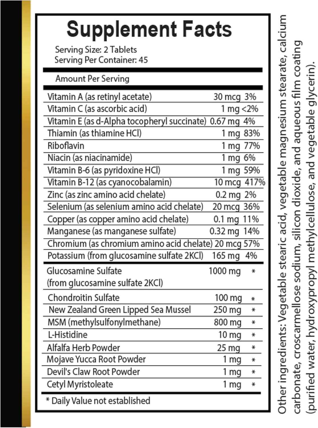 Joint Matrix PRO Complex - glucosamine sulfate msm, Joint Support Supplement with Chondroitin for Hands, Back, Knee, and Joint Health - 1 Bottle