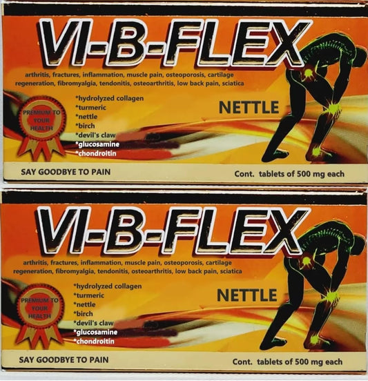Joint Pain Relief: 2 Pack of Generic Vi-b-Flex 500mg Tablets